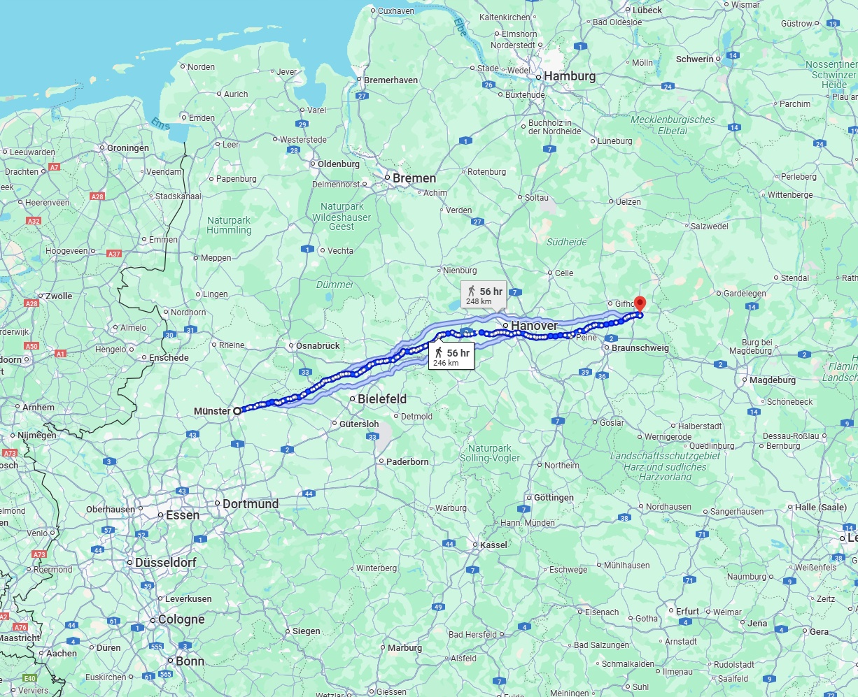 Anreise von Münster Zu Wolfsburg Über 