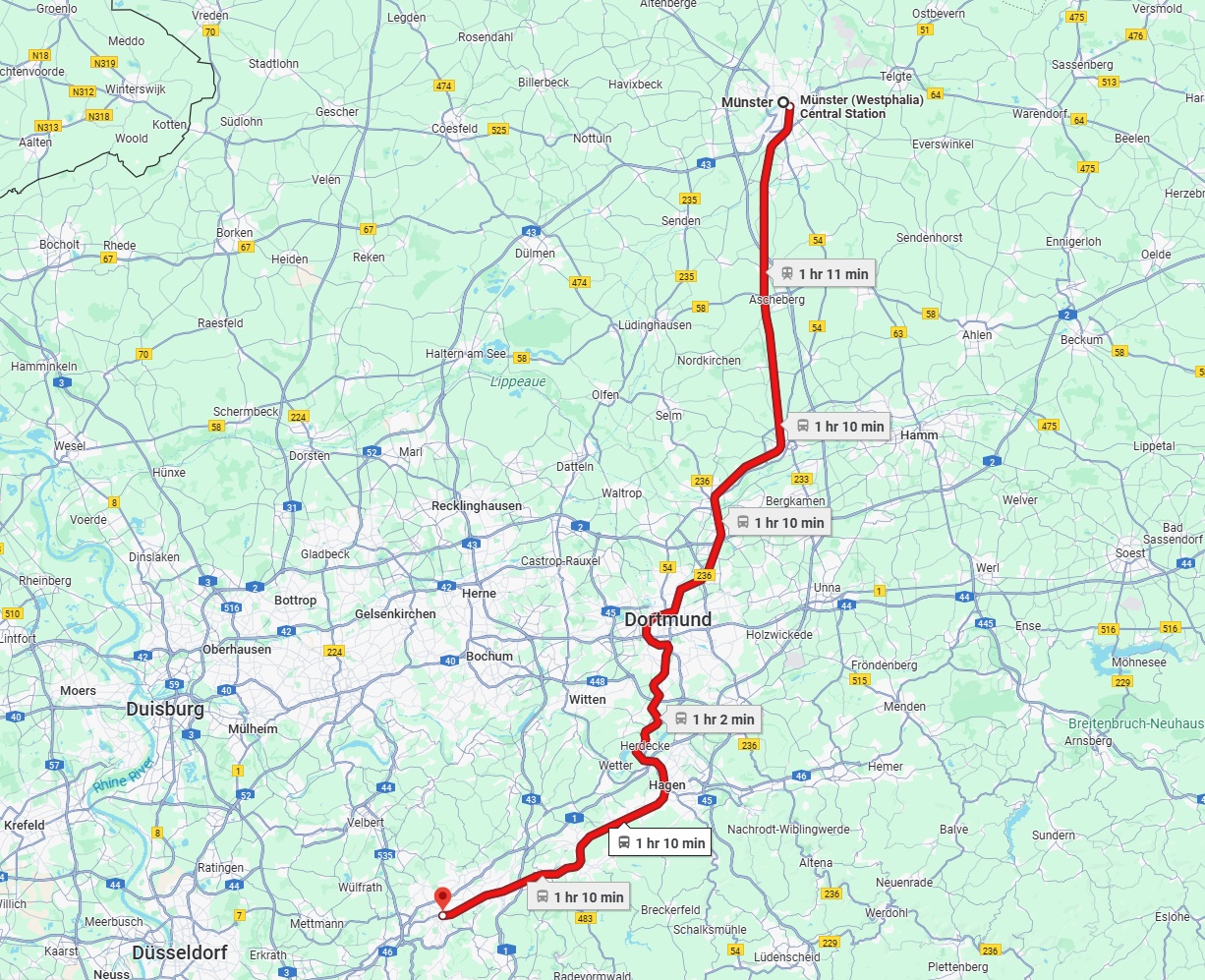 Anreise von Münster Zu Wuppertal Über 