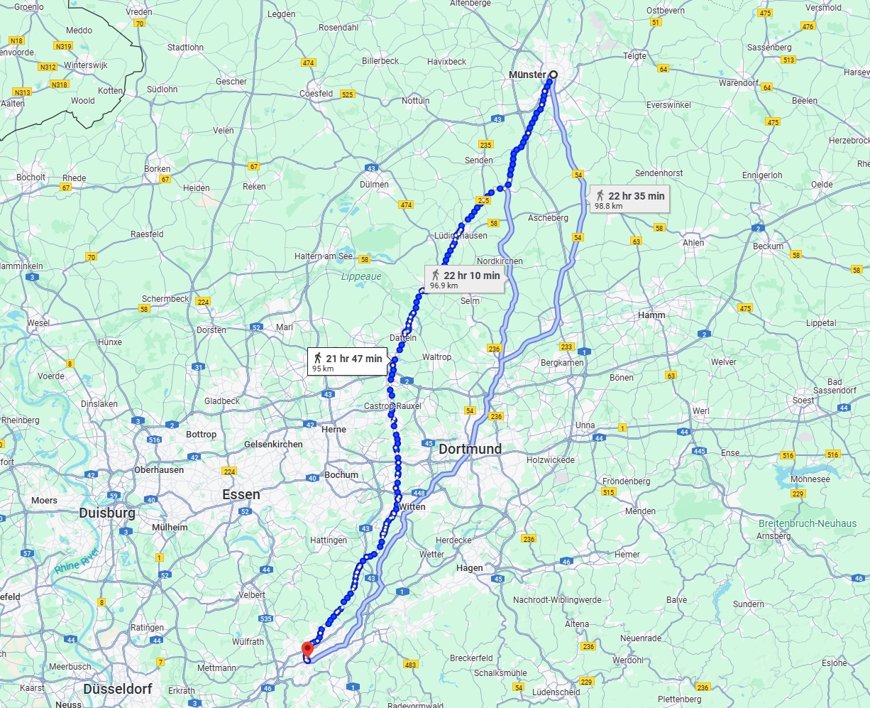 Anreise von Münster Zu Wuppertal Über 