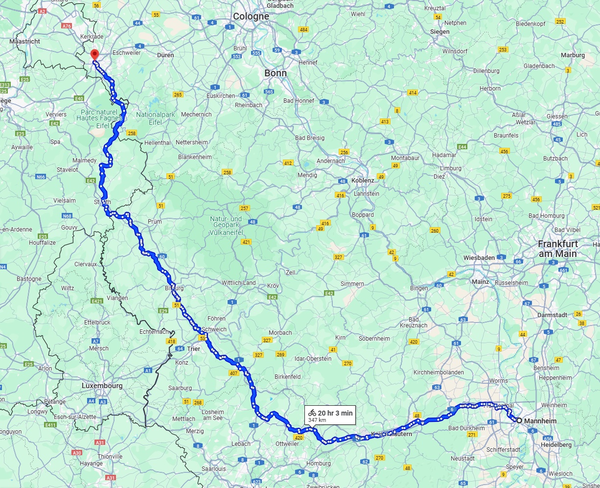 Anreise von Mannheim Zu Aachen Über 