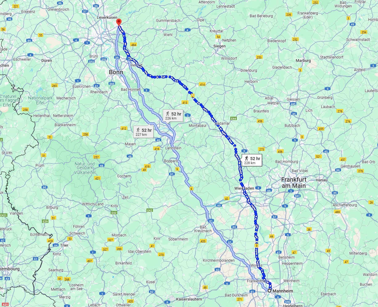 Anreise von Mannheim Zu Bergisch Gladbach Über 