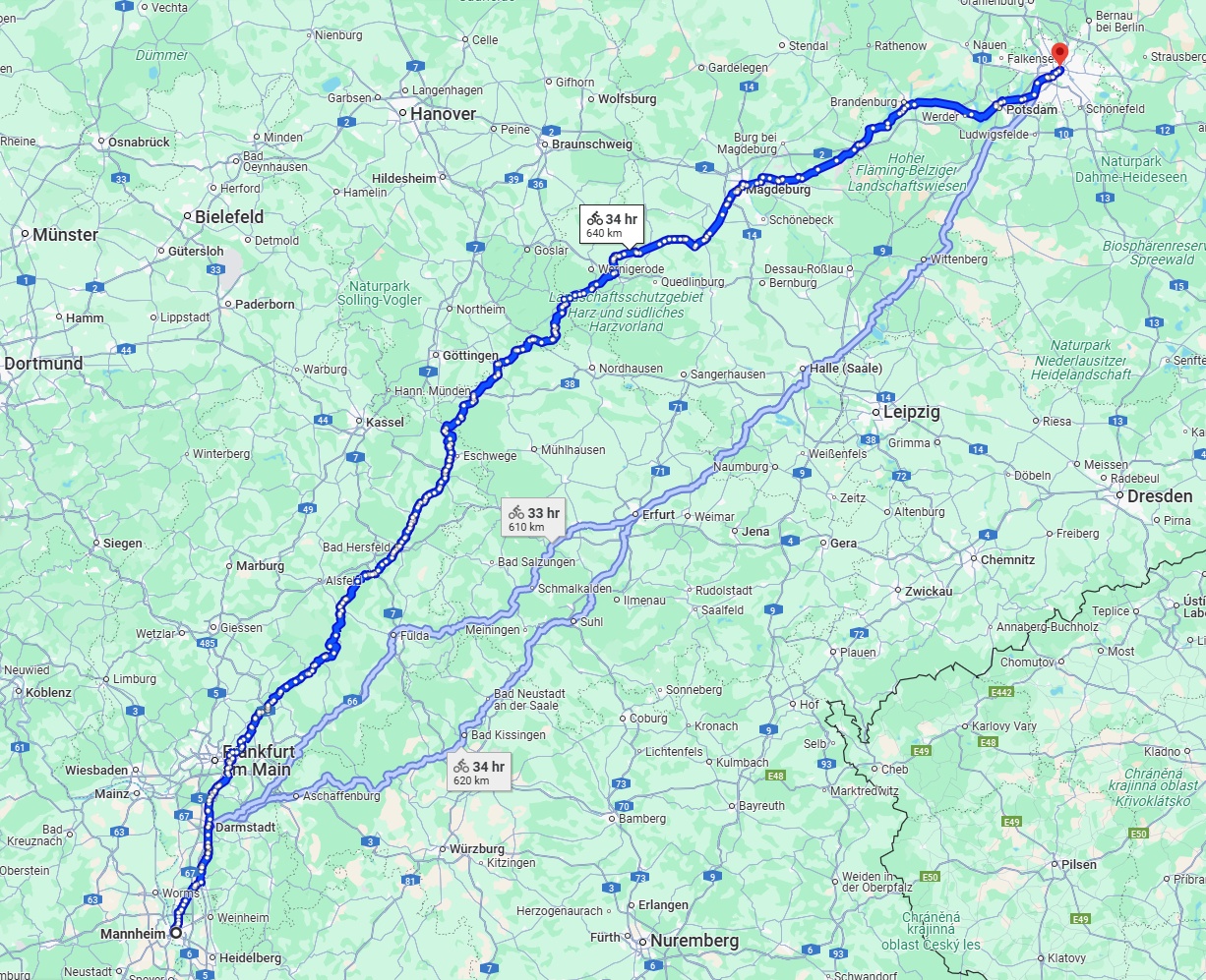 Anreise von Mannheim Zu Berlin Über 