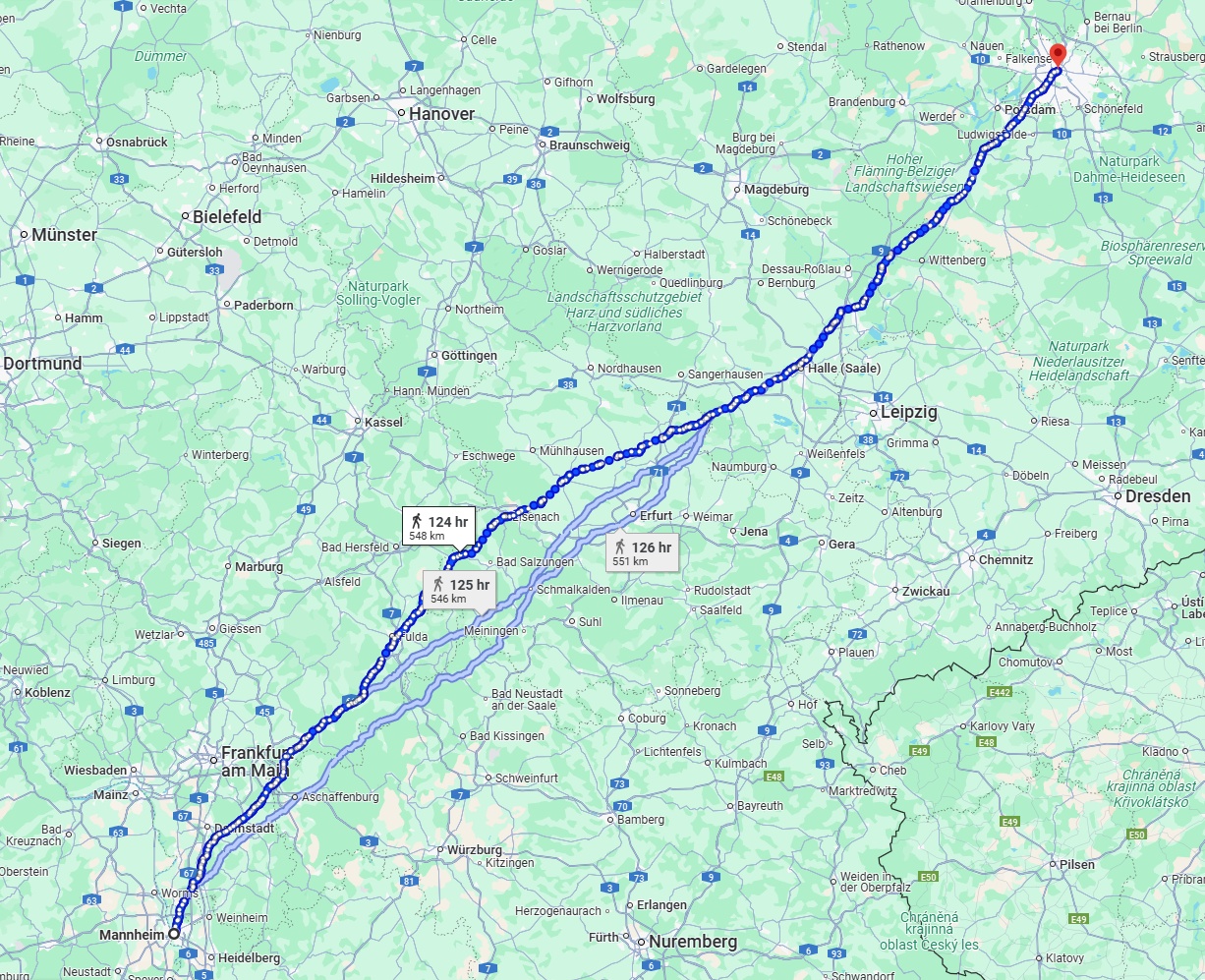 Anreise von Mannheim Zu Berlin Über 