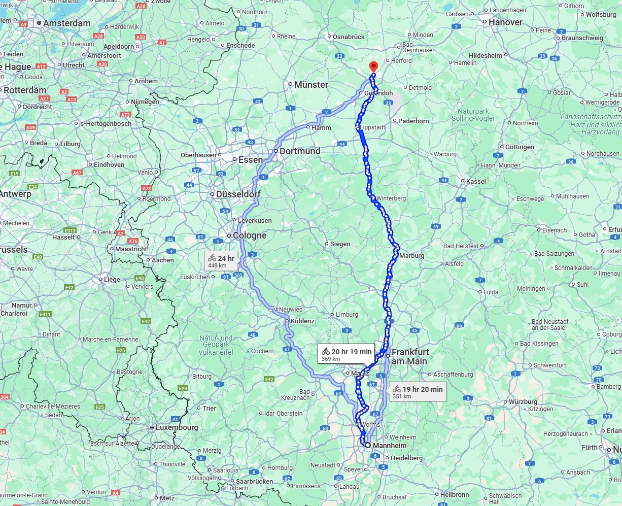 Anreise von Mannheim Zu Bielefeld Über 