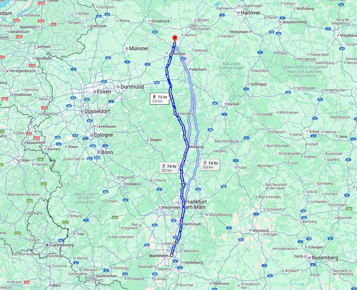 Anreise von Mannheim Zu Bielefeld Über 