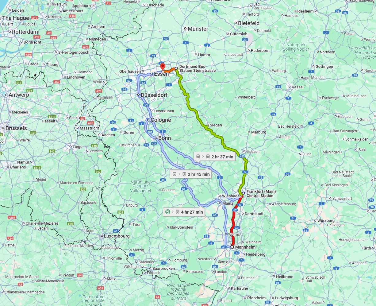 Anreise von Mannheim Zu Bochum Über 