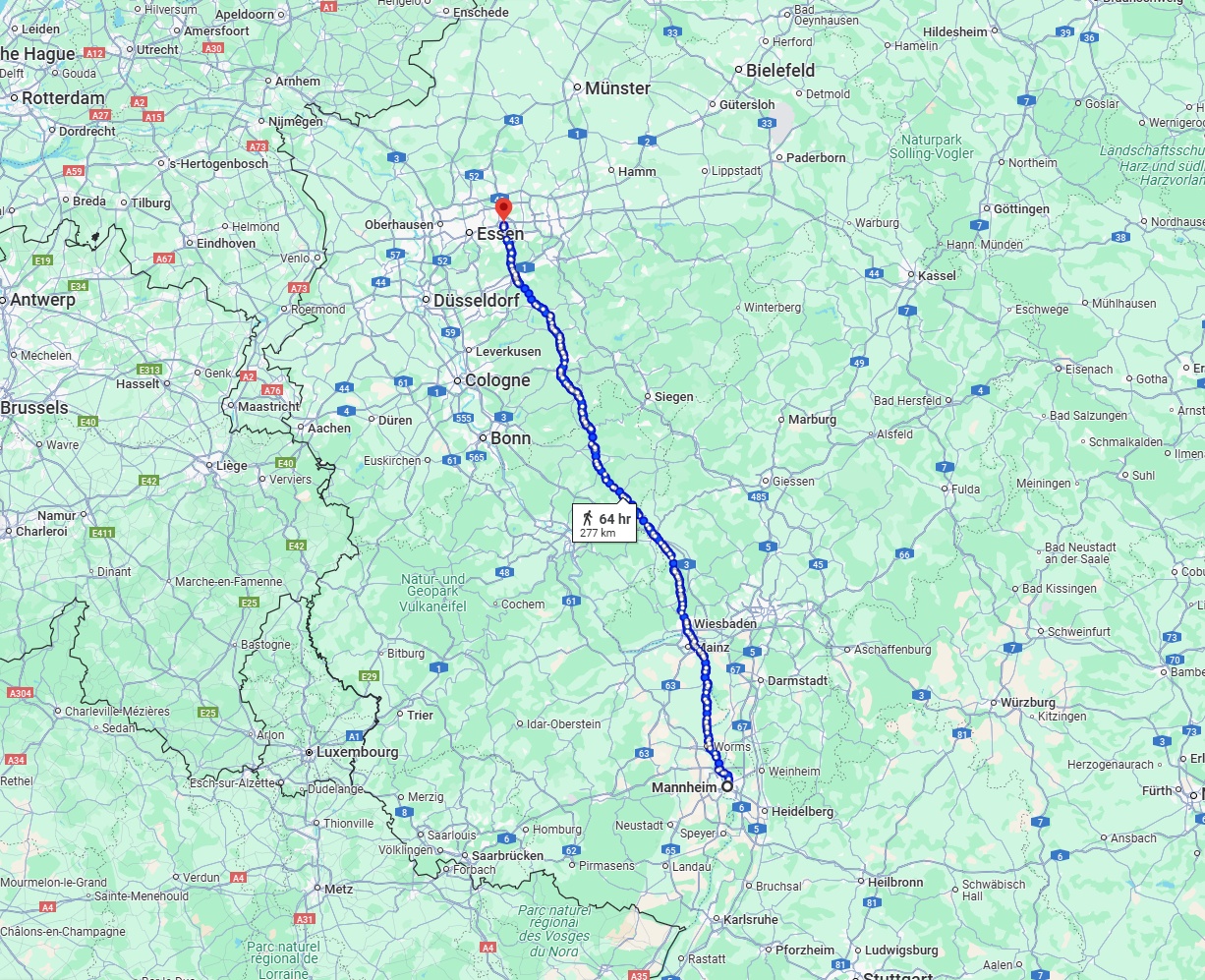 Anreise von Mannheim Zu Bochum Über 