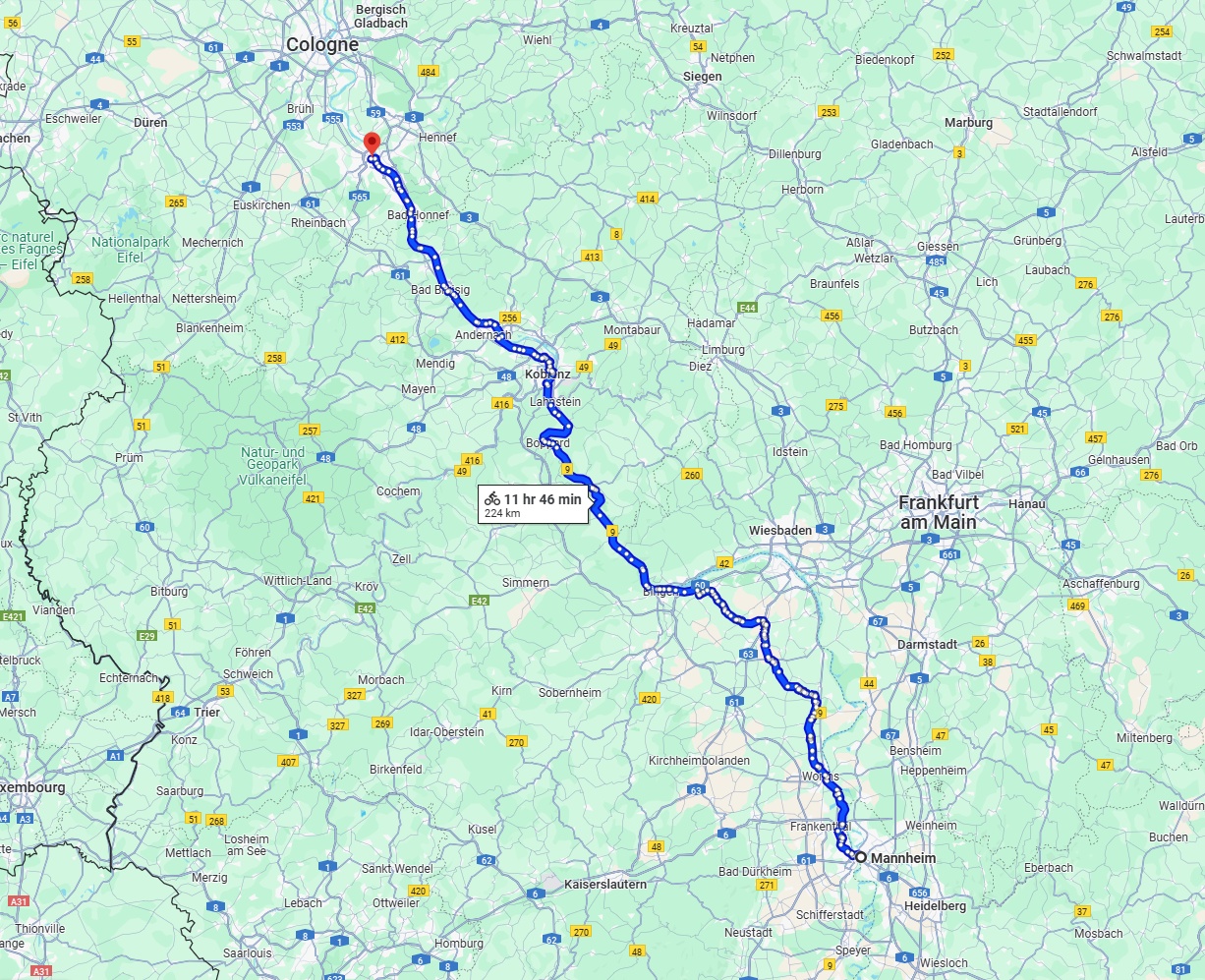 Anreise von Mannheim Zu Bonn Über 