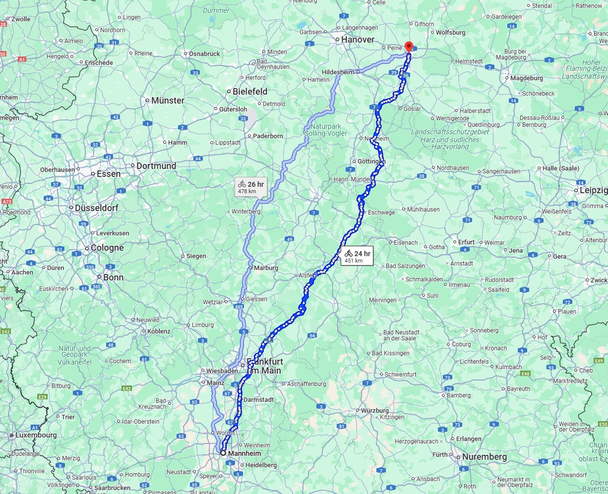 Anreise von Mannheim Zu Braunschweig Über 