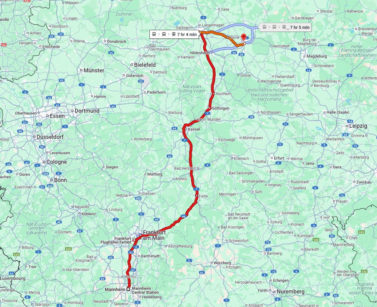 Anreise von Mannheim Zu Braunschweig Über 