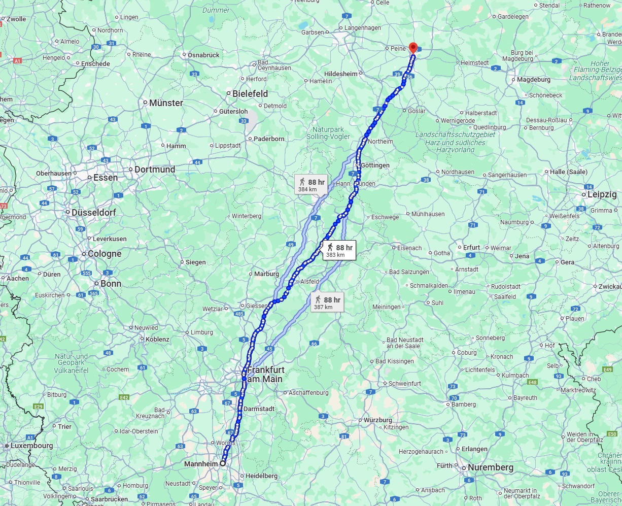 Anreise von Mannheim Zu Braunschweig Über 