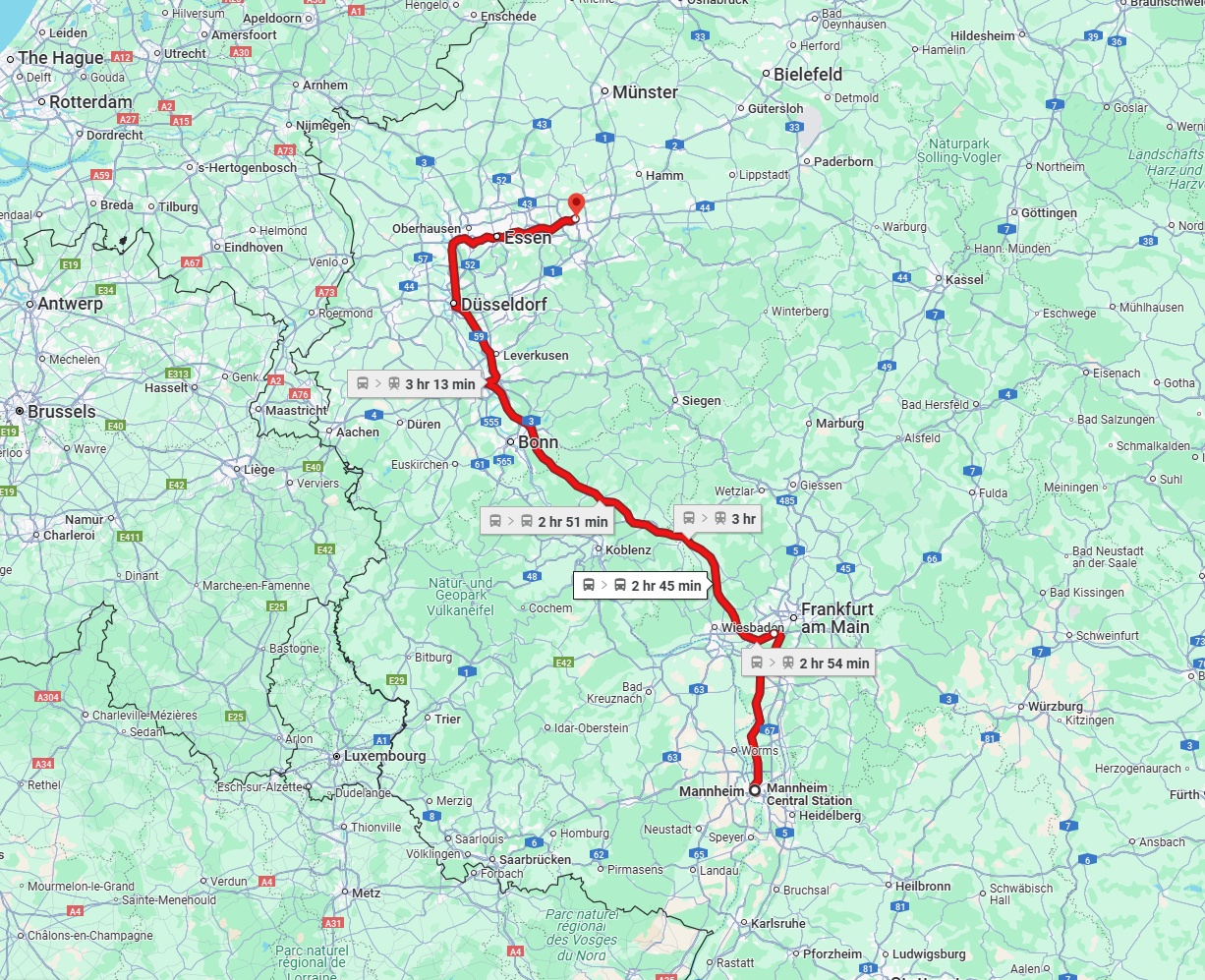 Anreise von Mannheim Zu Dortmund Über 