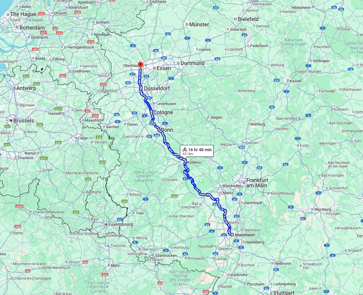 Anreise von Mannheim Zu Duisburg Über 