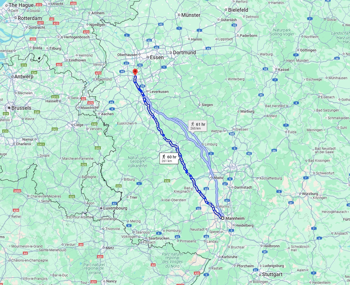 Anreise von Mannheim Zu Düsseldorf Über 