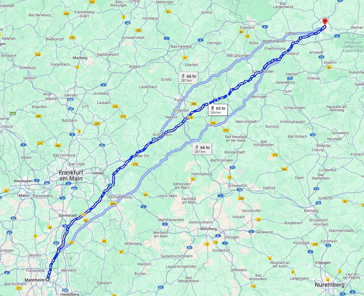 Anreise von Mannheim Zu Erfurt Über 