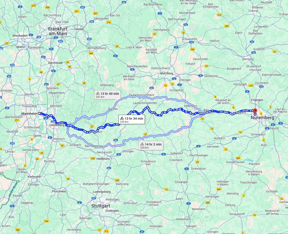 Anreise von Mannheim Zu Fürth Über 
