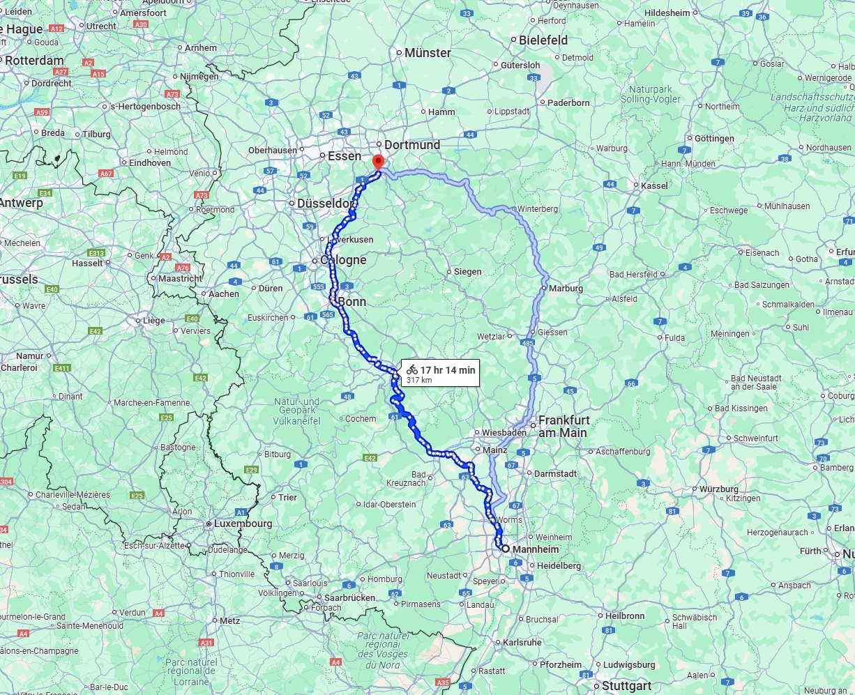 Anreise von Mannheim Zu Hagen Über 