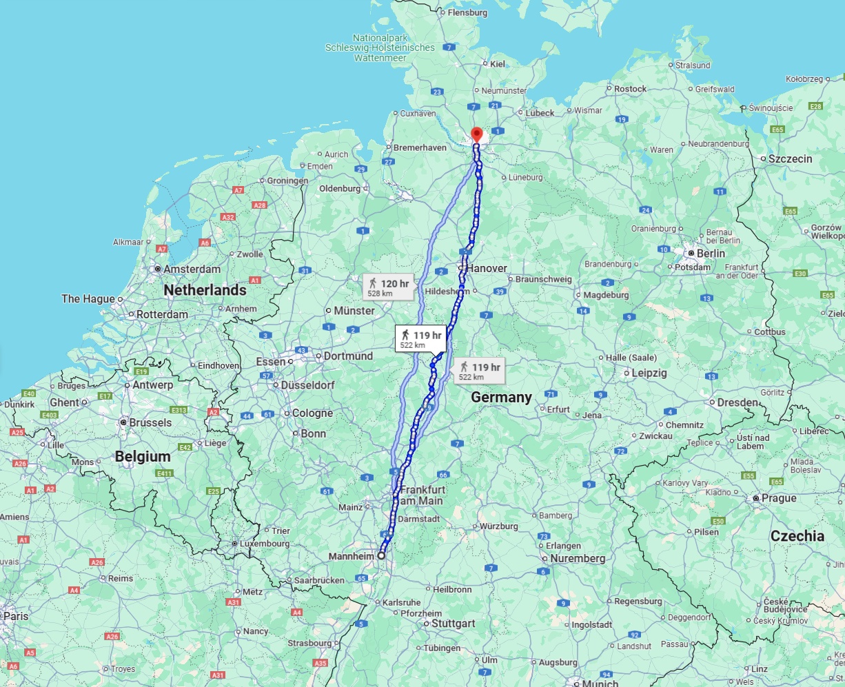 Anreise von Mannheim Zu Hamburg Über 
