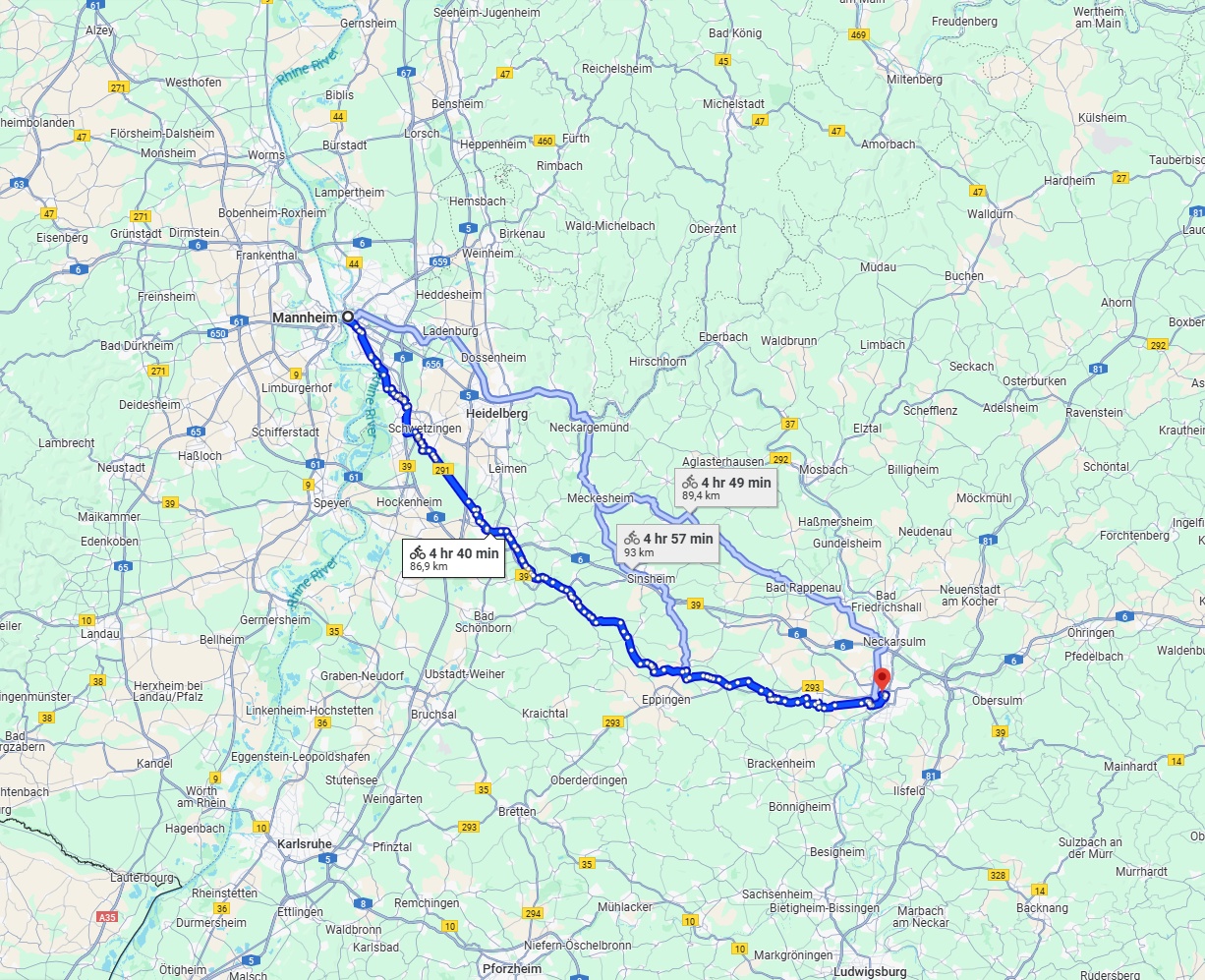 Anreise von Mannheim Zu Heilbronn Über 