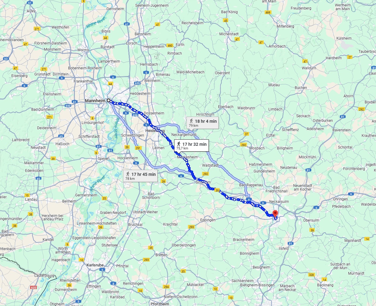 Anreise von Mannheim Zu Heilbronn Über 
