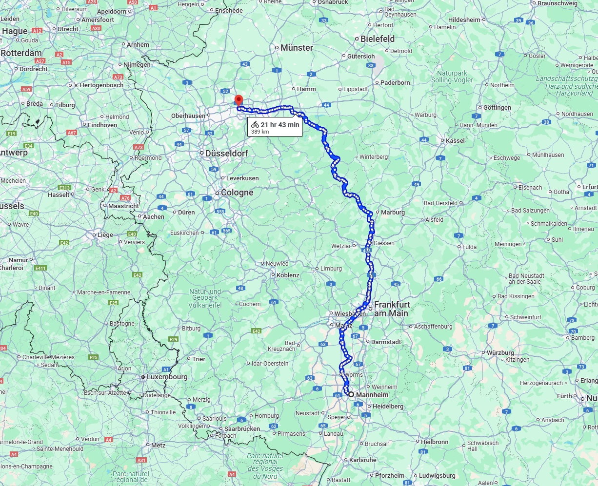 Anreise von Mannheim Zu Herne Über 