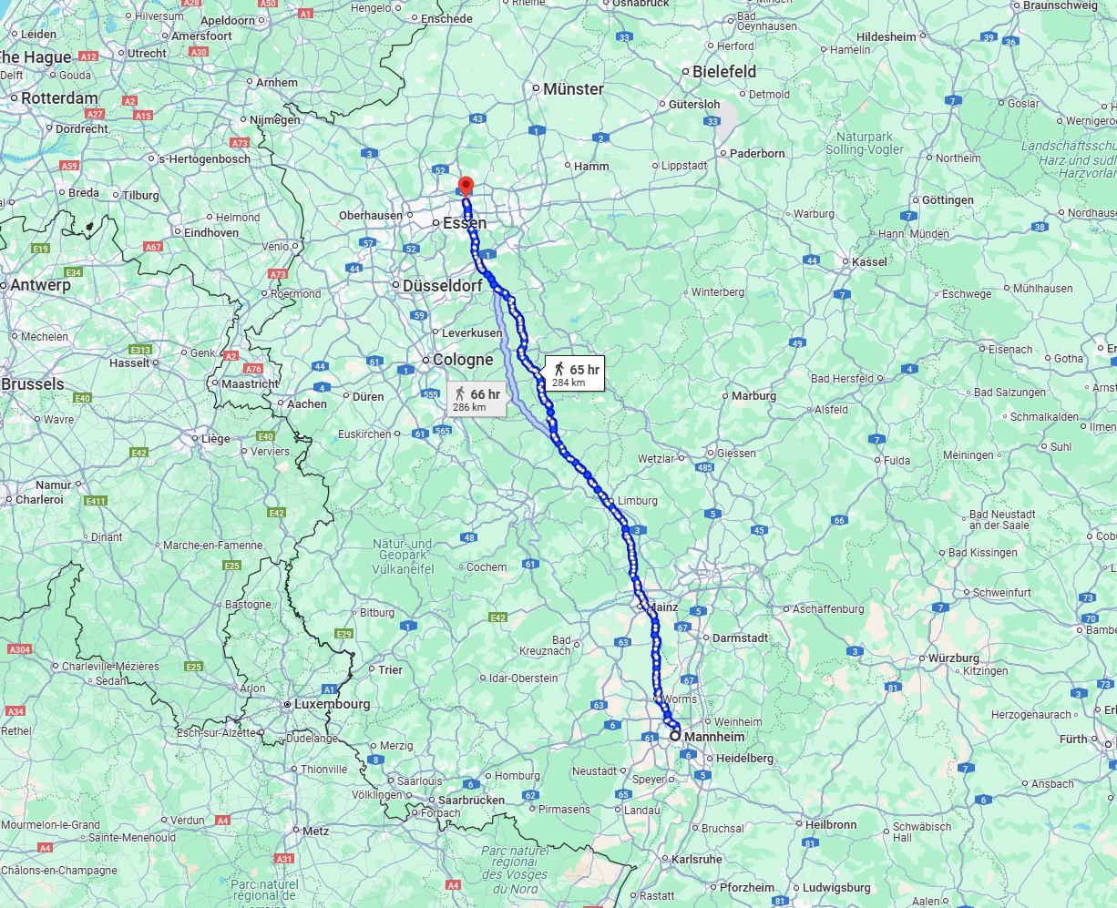 Anreise von Mannheim Zu Herne Über 