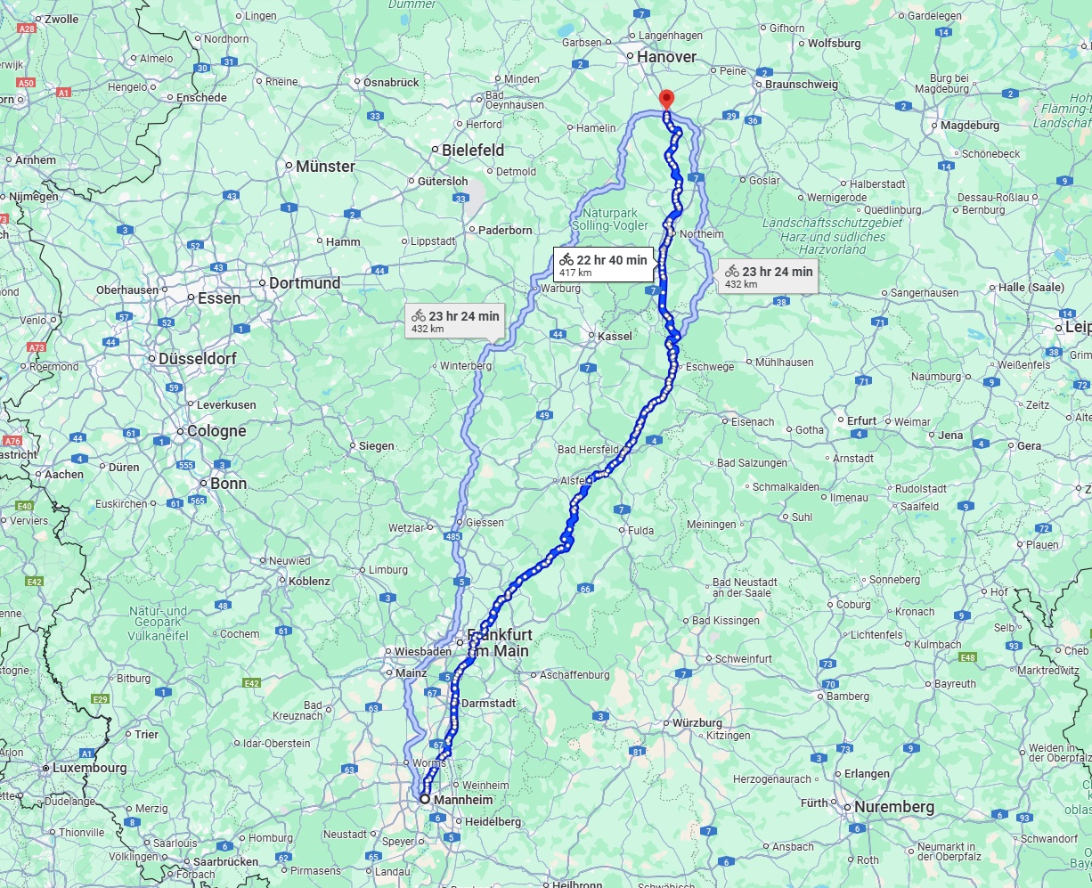 Anreise von Mannheim Zu Hildesheim Über 