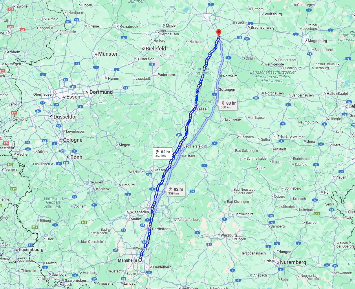 Anreise von Mannheim Zu Hildesheim Über 