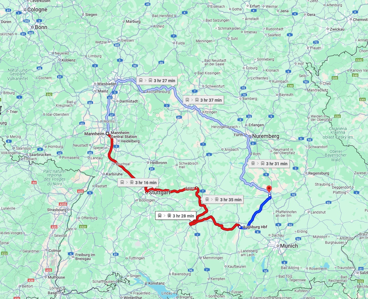 Anreise von Mannheim Zu Ingolstadt Über 