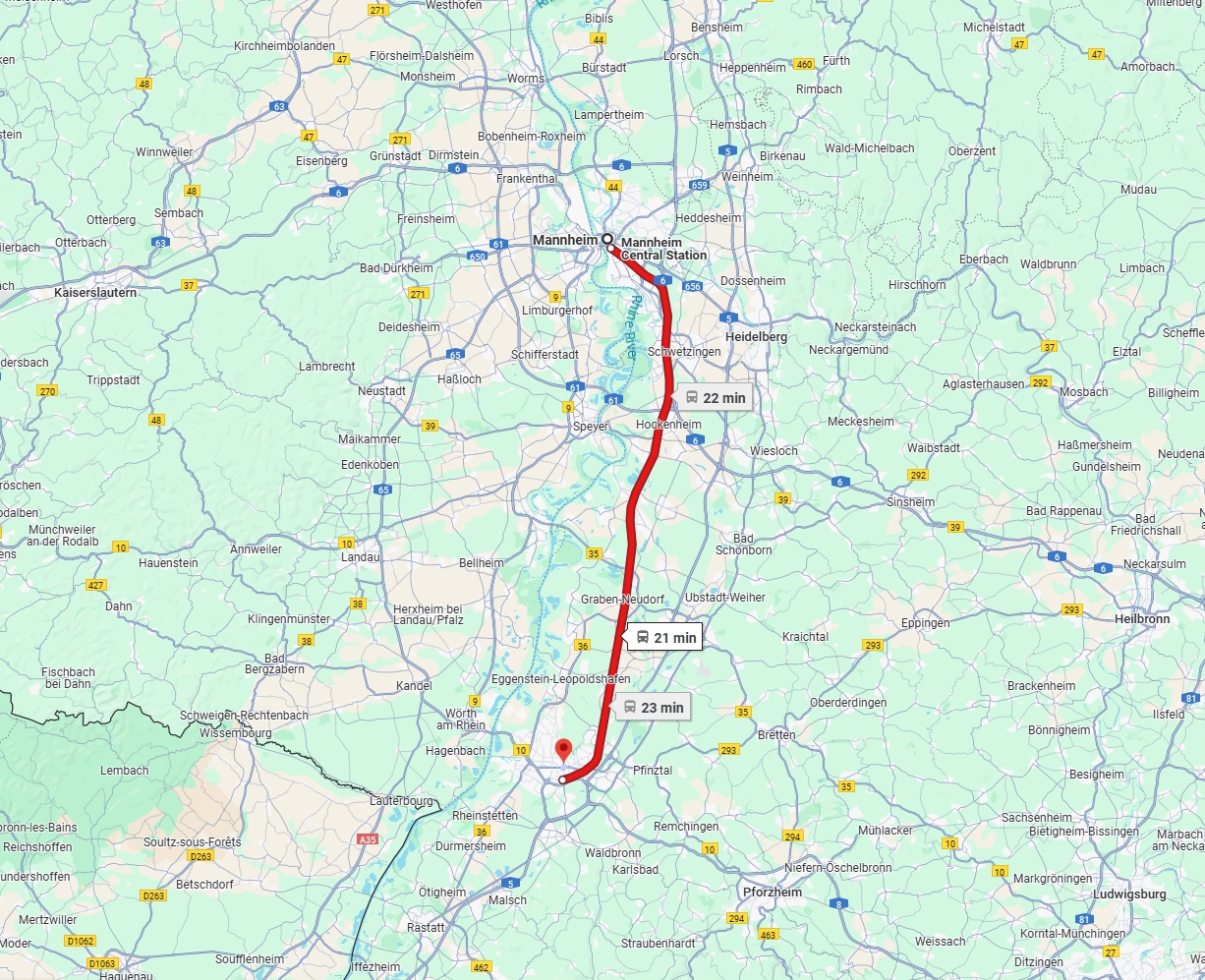 Anreise von Mannheim Zu Karlsruhe Über 