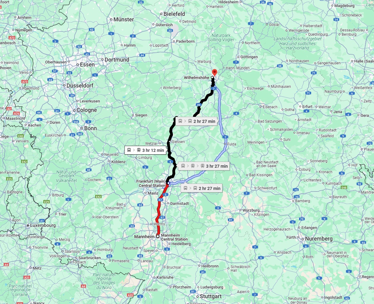 Anreise von Mannheim Zu Kassel Über 