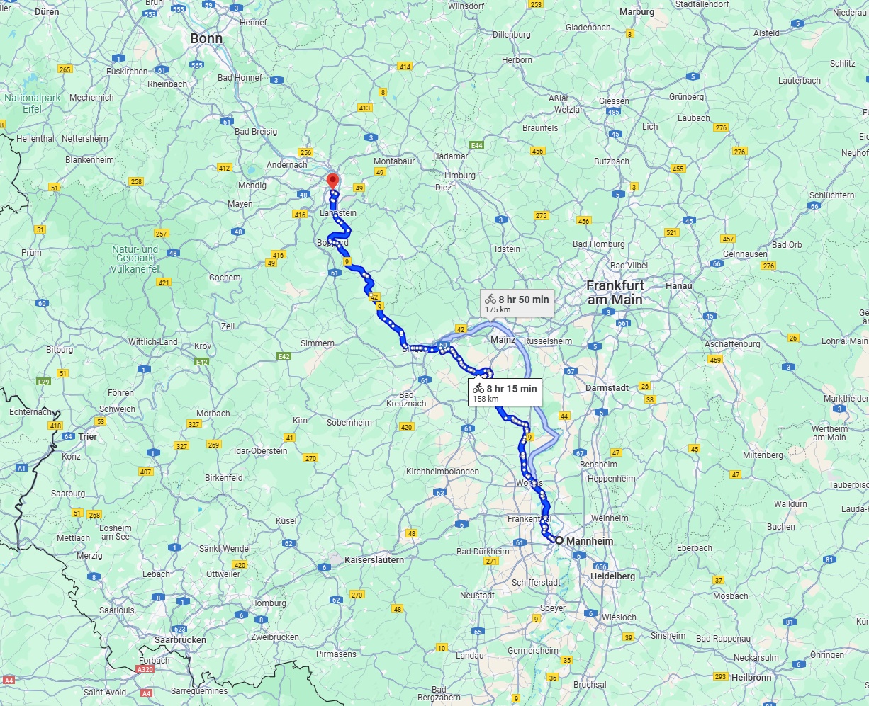 Anreise von Mannheim Zu Koblenz Über 