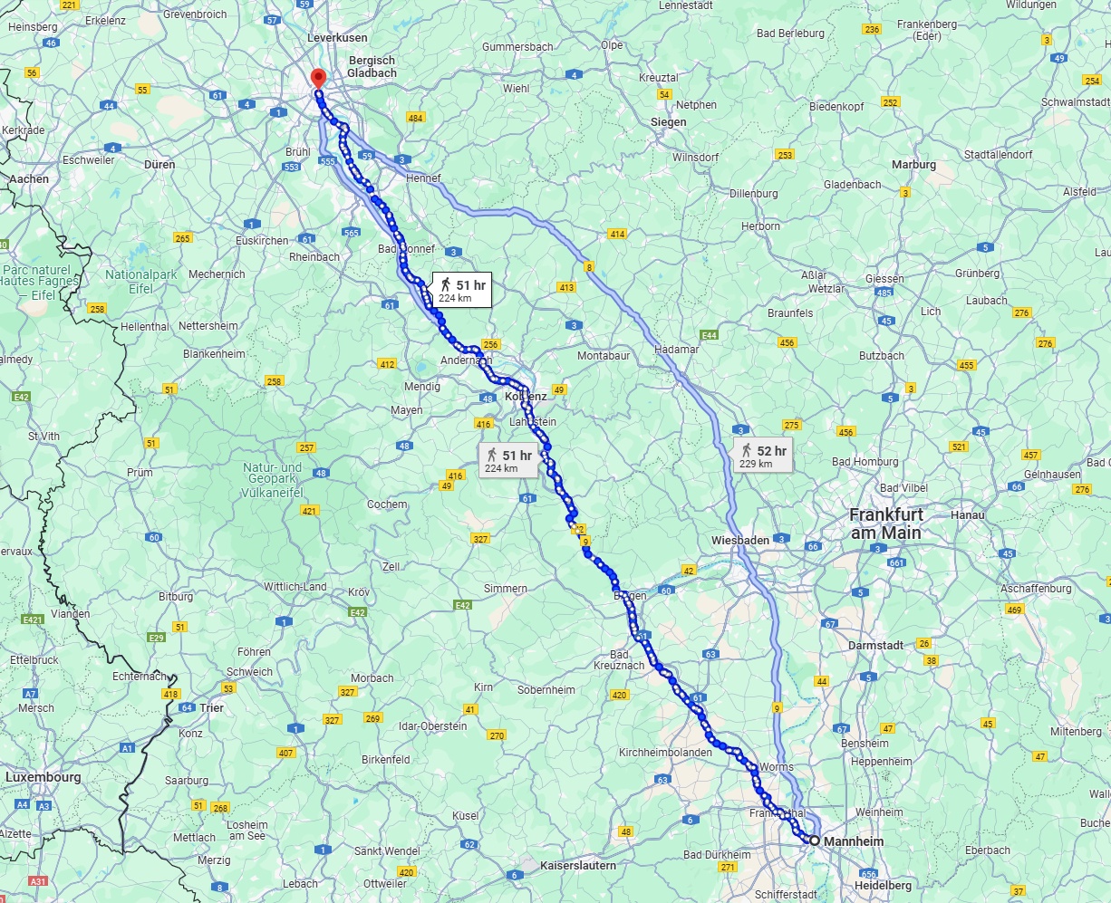 Anreise von Mannheim Zu Köln Über 