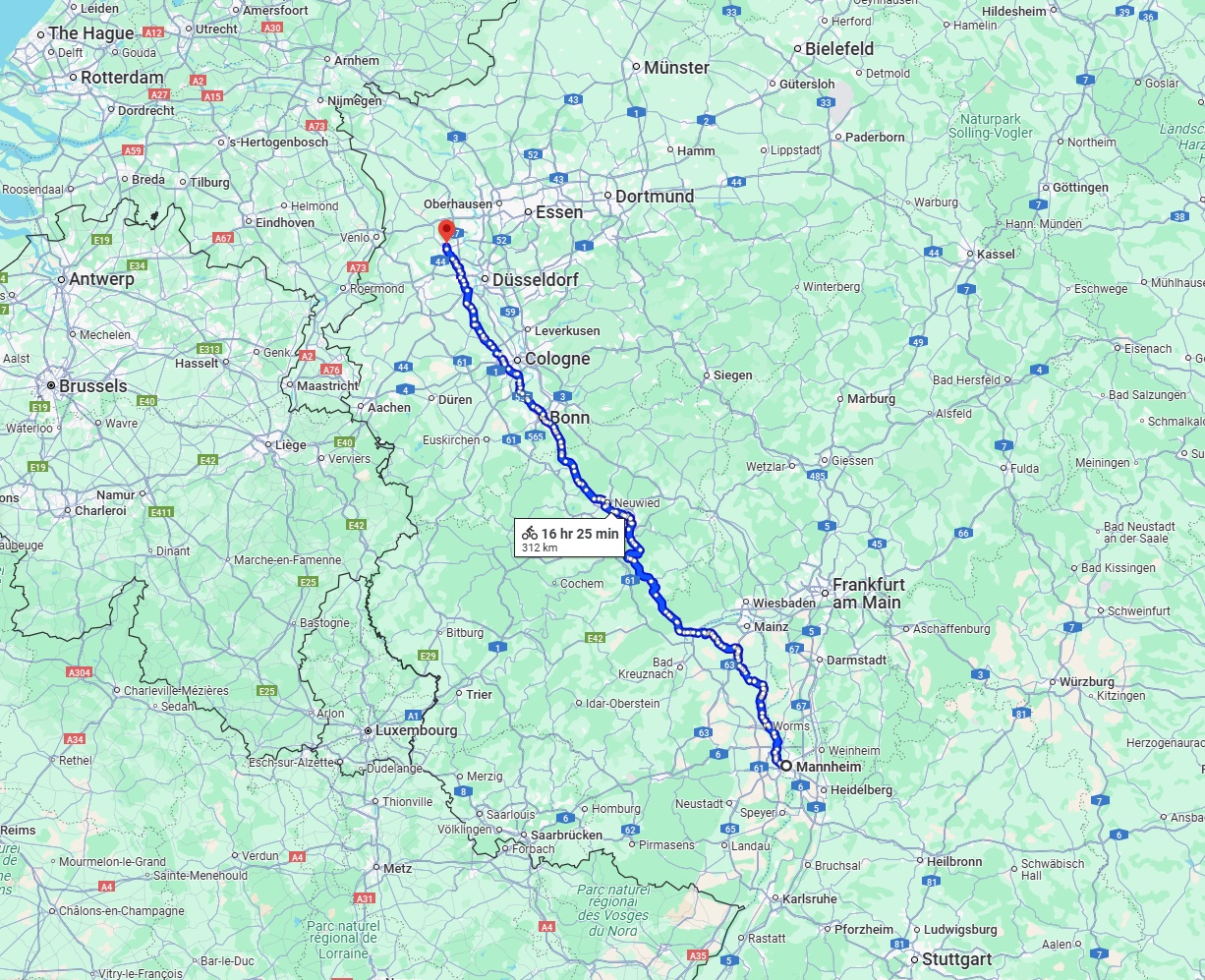Anreise von Mannheim Zu Krefeld Über 