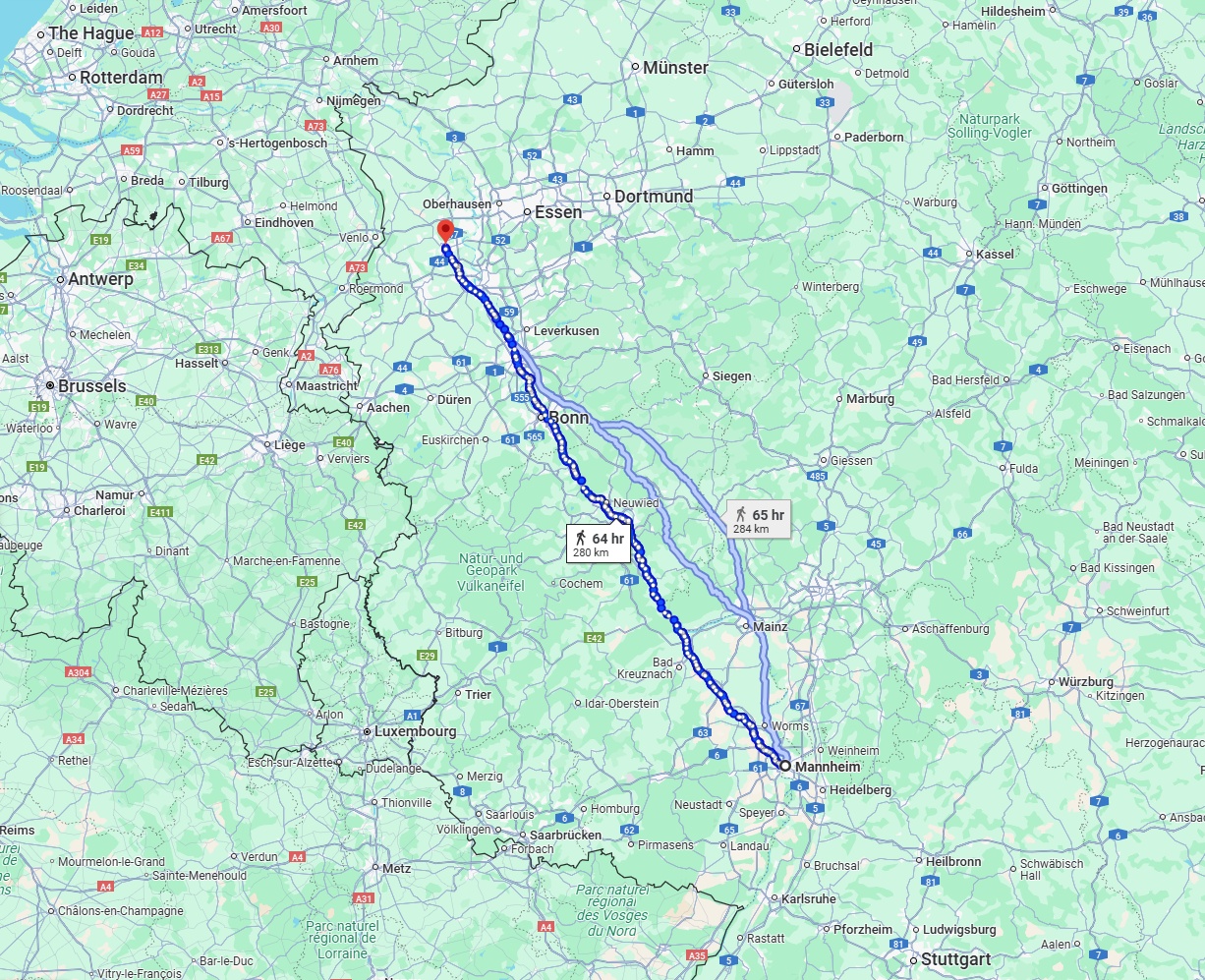 Anreise von Mannheim Zu Krefeld Über 