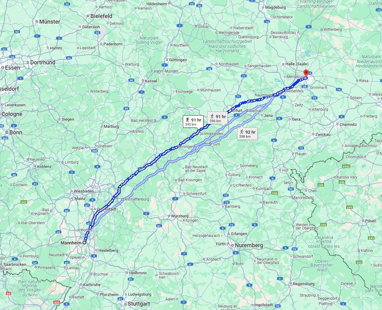 Anreise von Mannheim Zu Leipzig Über 