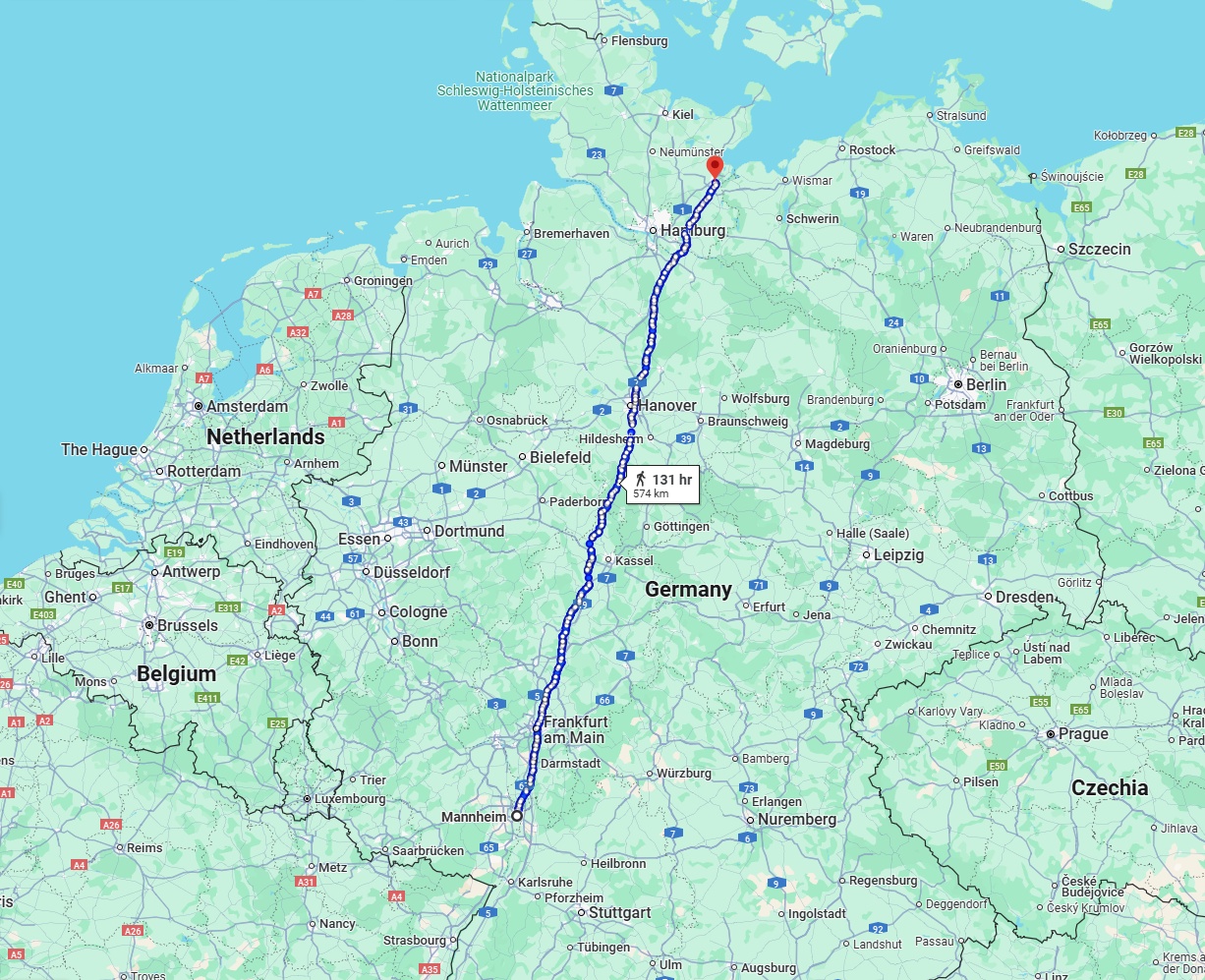 Anreise von Mannheim Zu Lübeck Über 