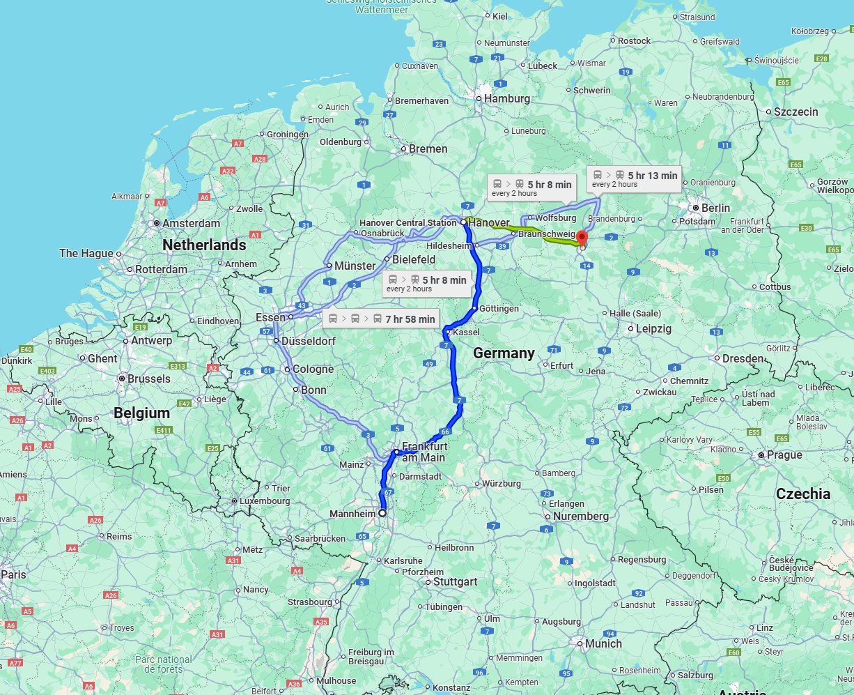 Anreise von Mannheim Zu Magdeburg Über 