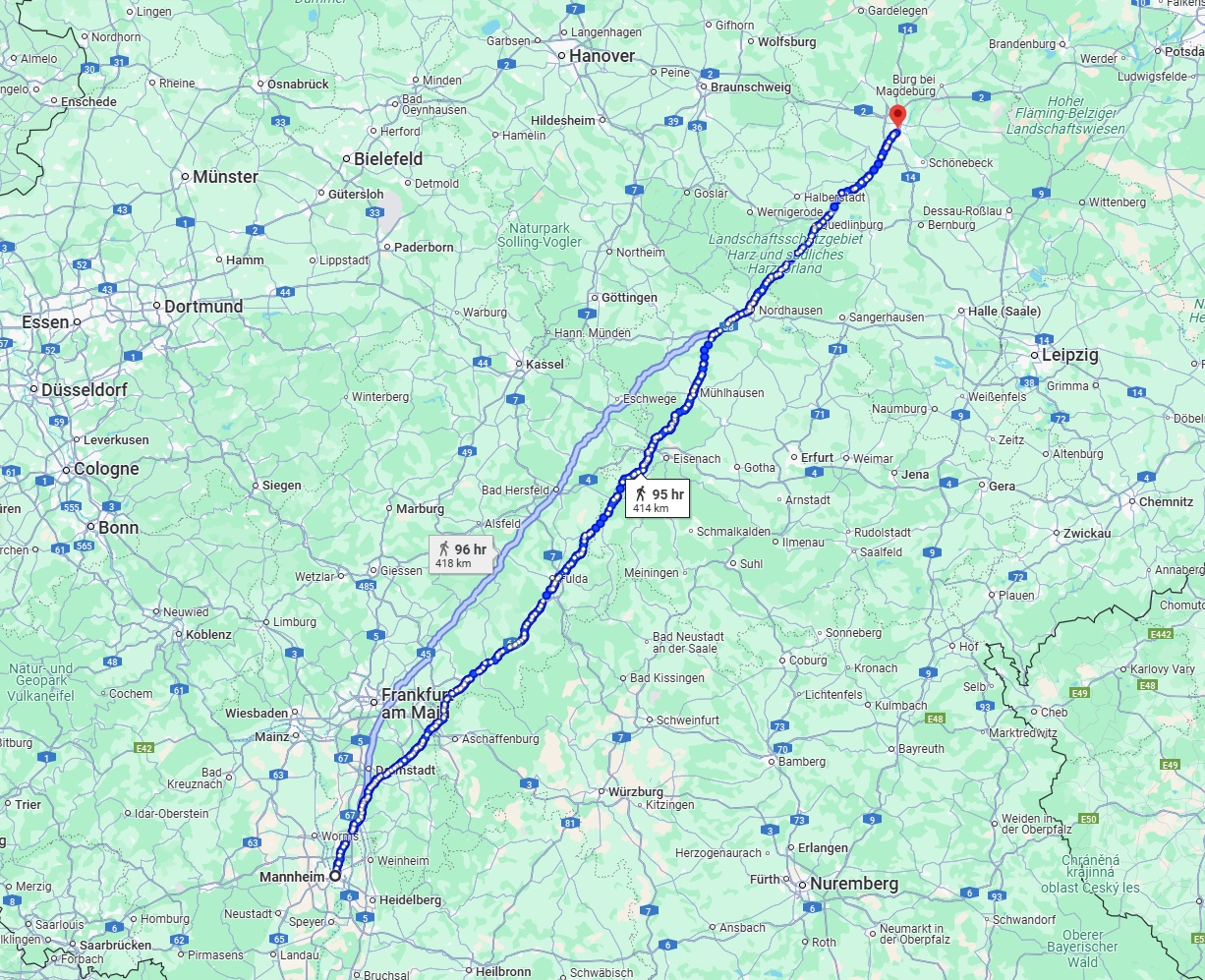 Anreise von Mannheim Zu Magdeburg Über 
