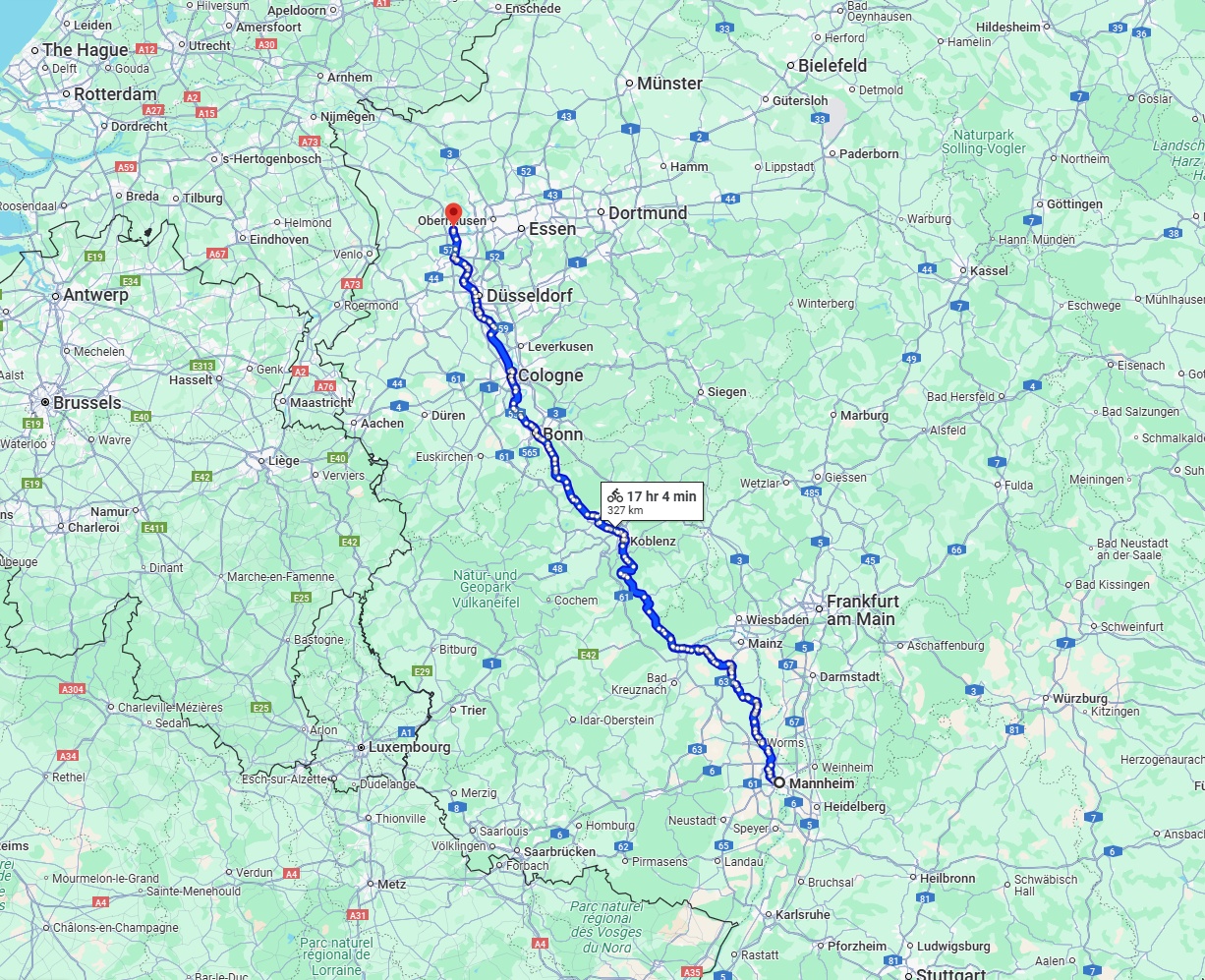 Anreise von Mannheim Zu Moers Über 