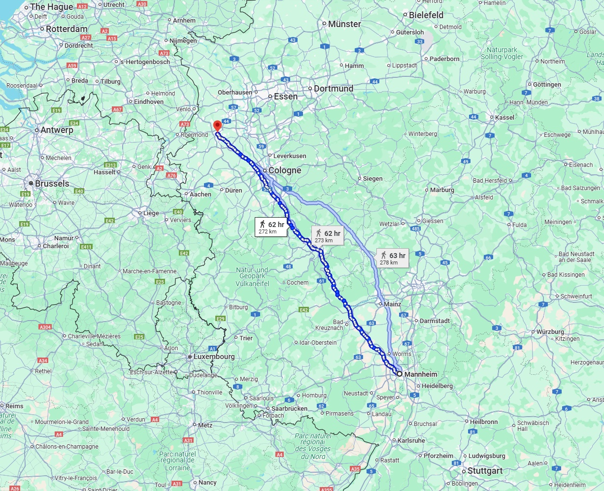 Anreise von Mannheim Zu Mönchengladbach Über 