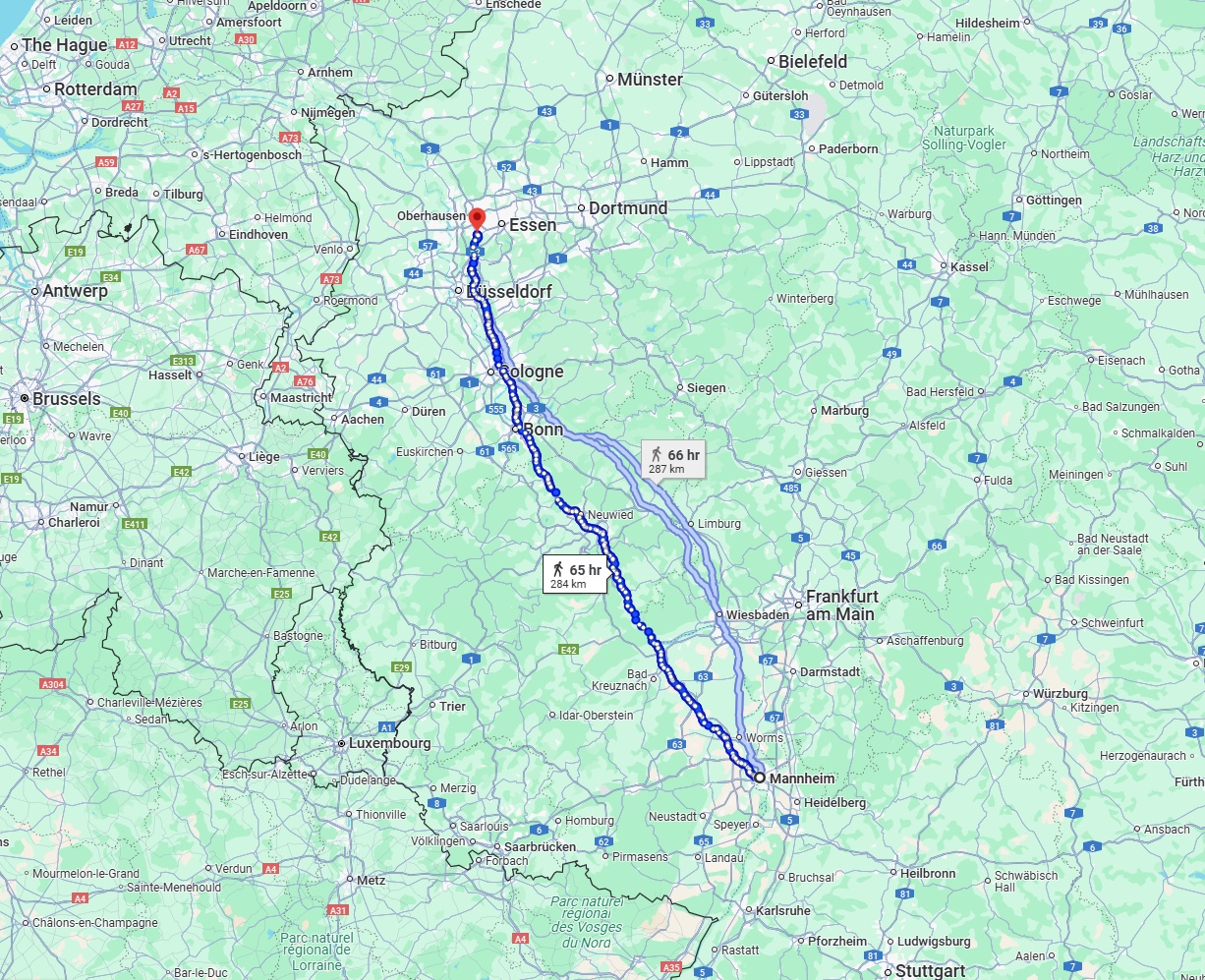 Anreise von Mannheim Zu Mülheim an der Ruhr Über 