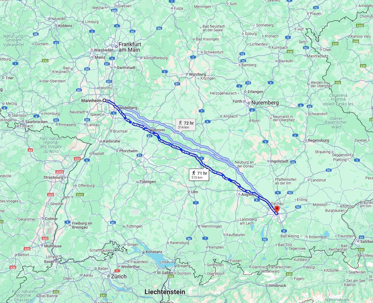 Anreise von Mannheim Zu München Über 