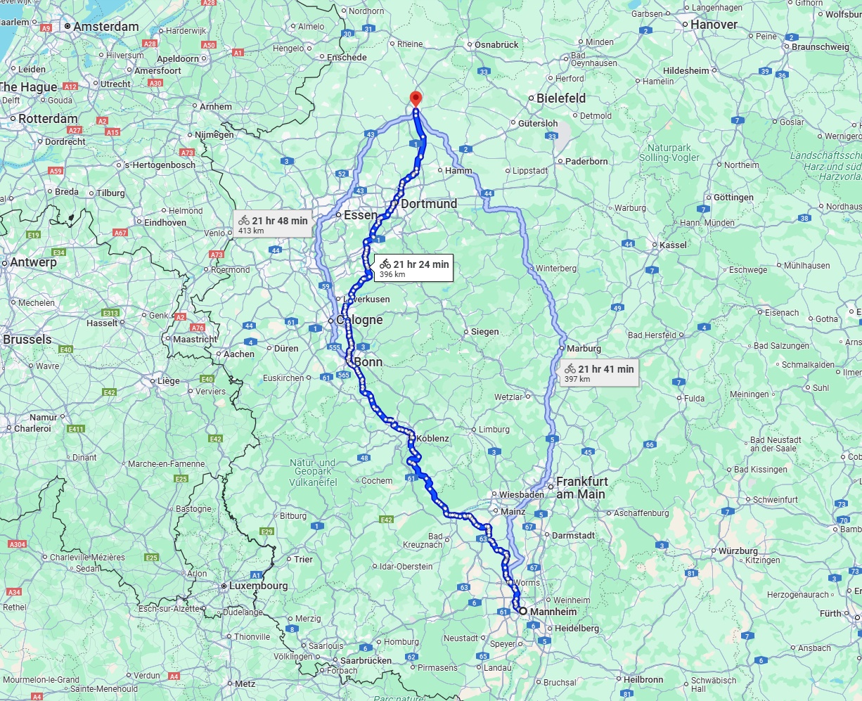 Anreise von Mannheim Zu Münster Über 