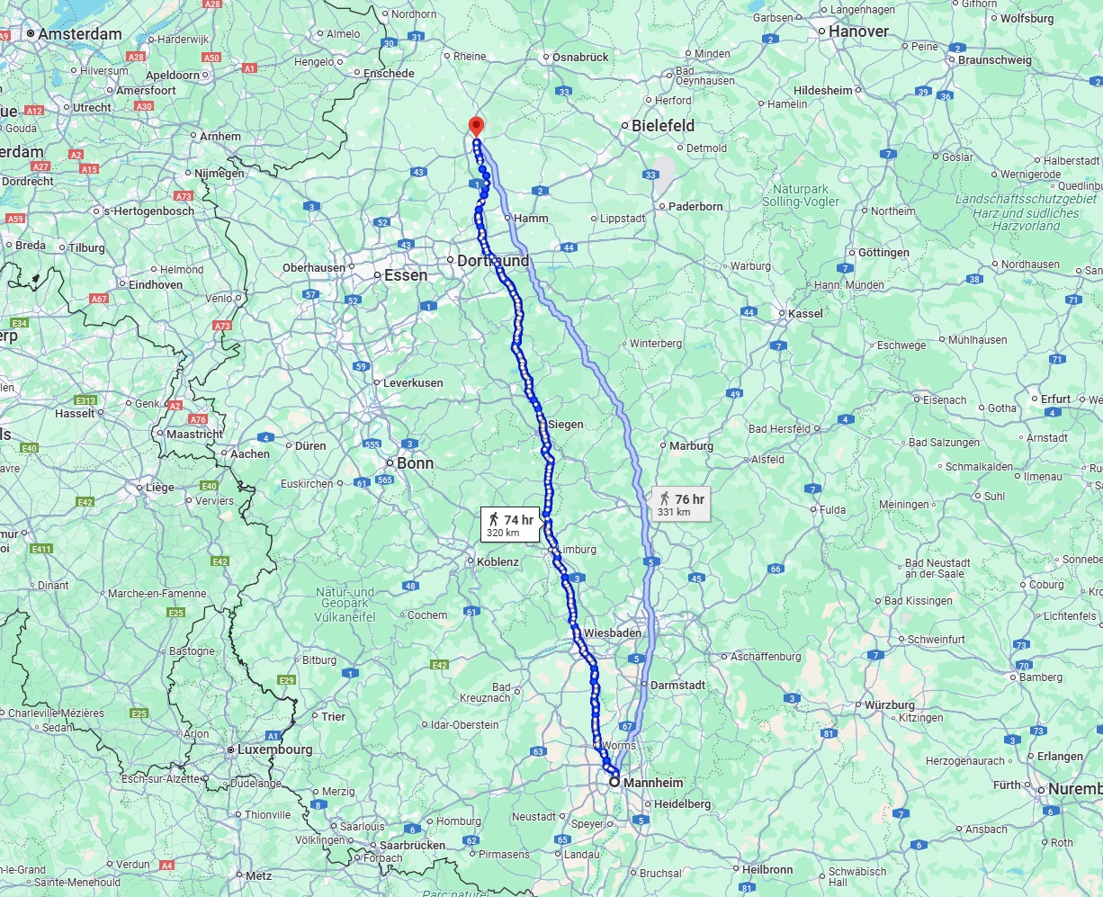 Anreise von Mannheim Zu Münster Über 