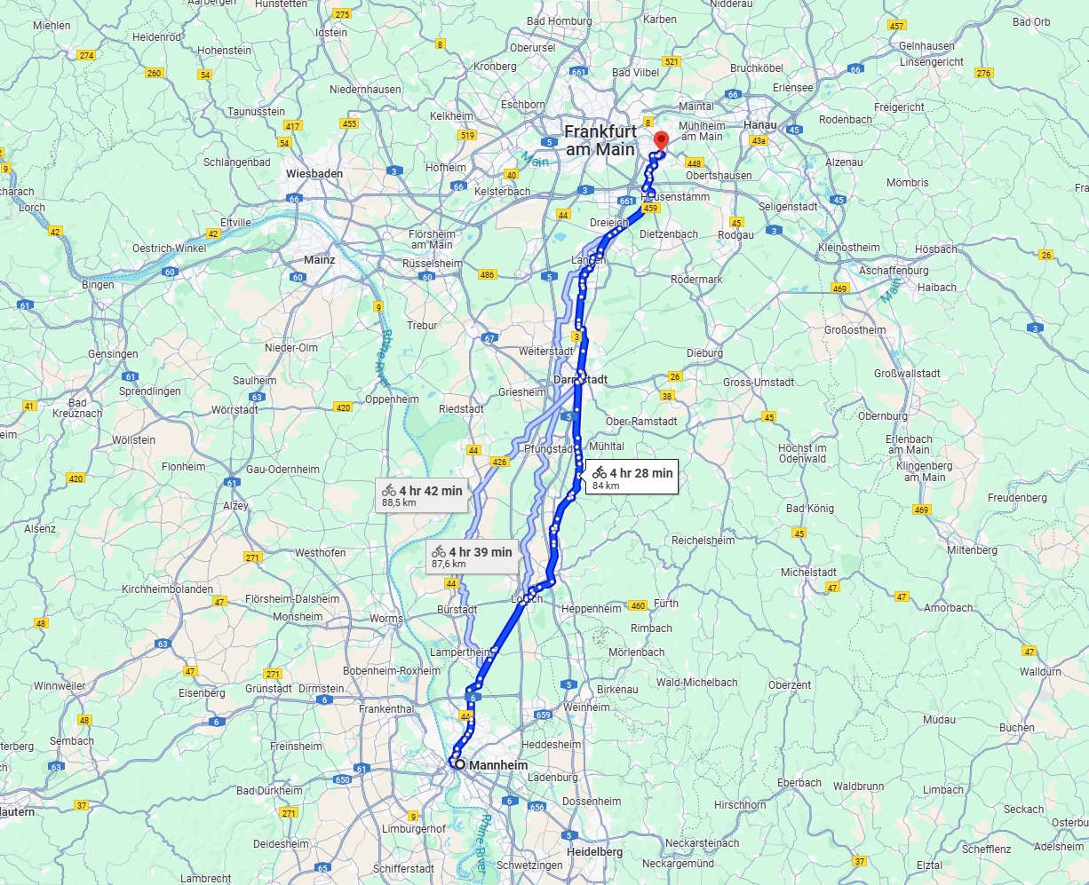 Anreise von Mannheim Zu Offenbach am Main Über 