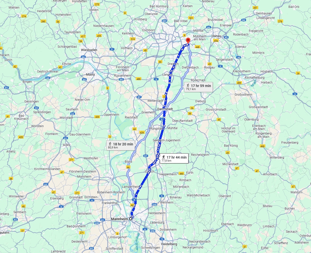 Anreise von Mannheim Zu Offenbach am Main Über 