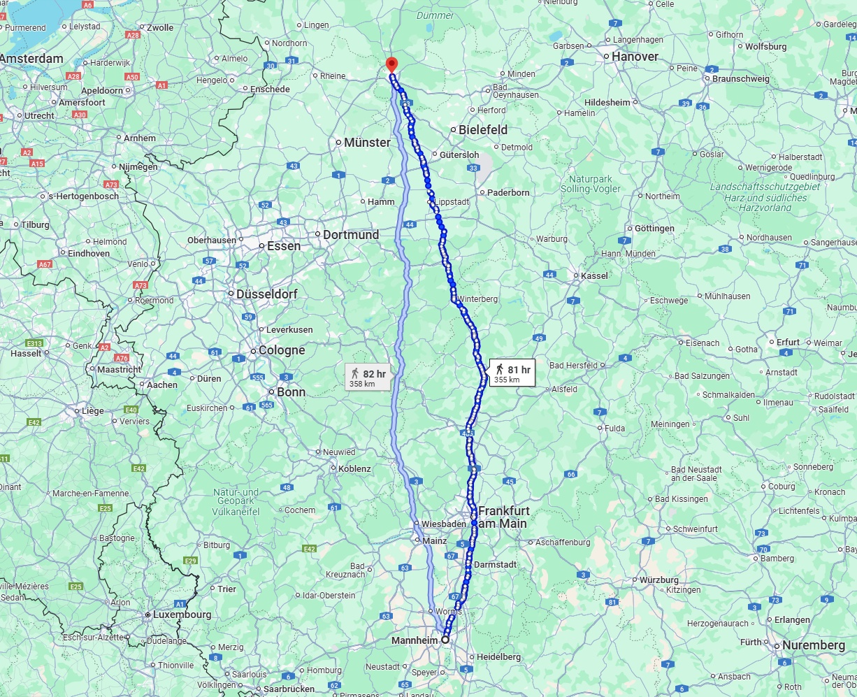 Anreise von Mannheim Zu Osnabrück Über 