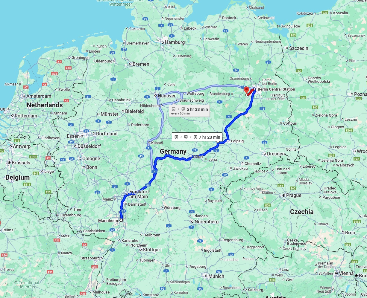 Anreise von Mannheim Zu Potsdam Über 