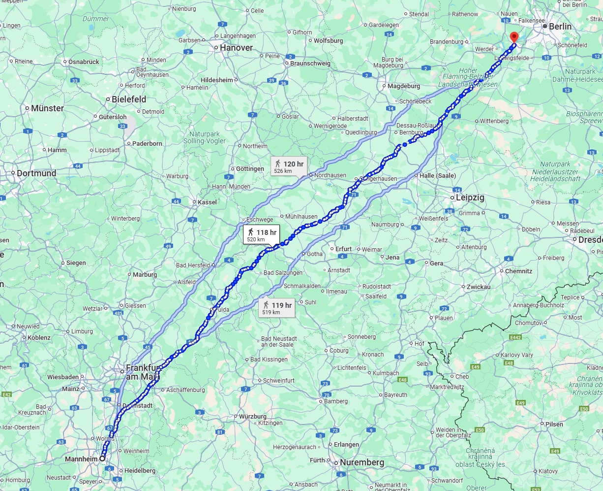 Anreise von Mannheim Zu Potsdam Über 